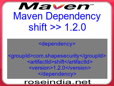 Maven dependency of shift version 1.2.0