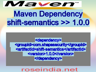 Maven dependency of shift-semantics version 1.0.0