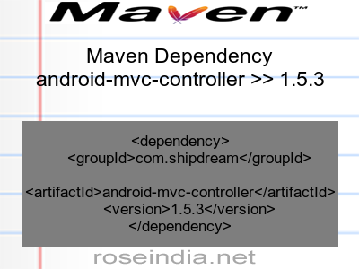 Maven dependency of android-mvc-controller version 1.5.3