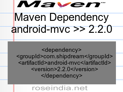 Maven dependency of android-mvc version 2.2.0