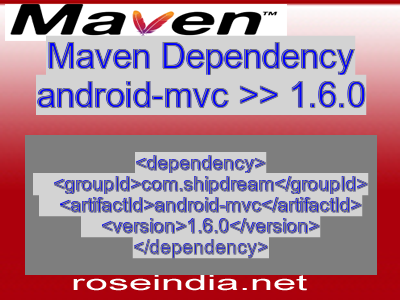 Maven dependency of android-mvc version 1.6.0