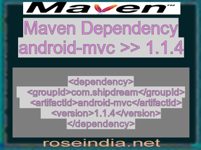 Maven dependency of android-mvc version 1.1.4