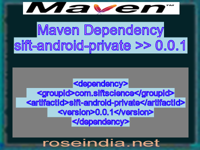 Maven dependency of sift-android-private version 0.0.1