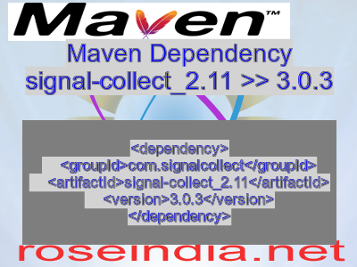 Maven dependency of signal-collect_2.11 version 3.0.3