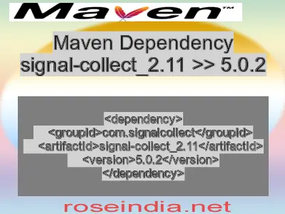 Maven dependency of signal-collect_2.11 version 5.0.2