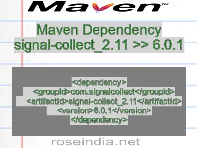 Maven dependency of signal-collect_2.11 version 6.0.1