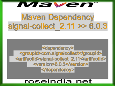 Maven dependency of signal-collect_2.11 version 6.0.3