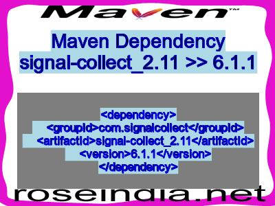 Maven dependency of signal-collect_2.11 version 6.1.1