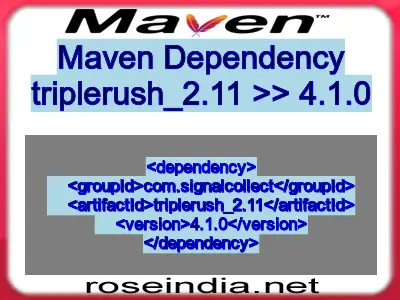 Maven dependency of triplerush_2.11 version 4.1.0