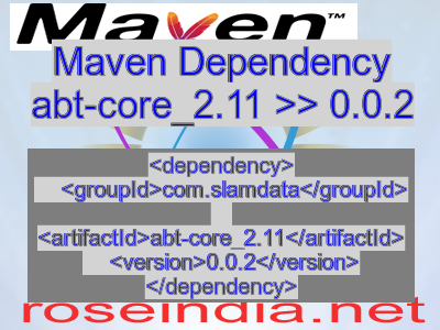 Maven dependency of abt-core_2.11 version 0.0.2