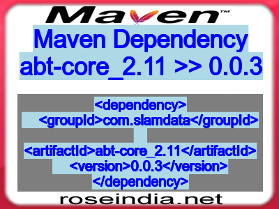 Maven dependency of abt-core_2.11 version 0.0.3