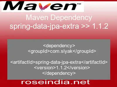 Maven dependency of spring-data-jpa-extra version 1.1.2