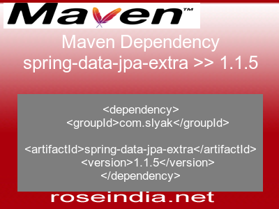 Maven dependency of spring-data-jpa-extra version 1.1.5
