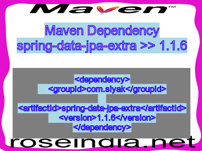 Maven dependency of spring-data-jpa-extra version 1.1.6