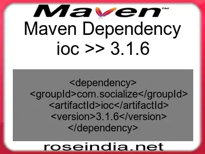 Maven dependency of ioc version 3.1.6