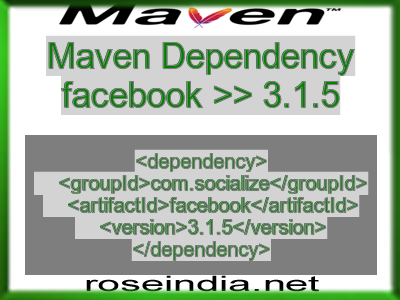 Maven dependency of facebook version 3.1.5
