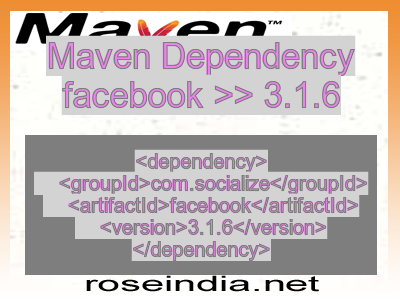 Maven dependency of facebook version 3.1.6