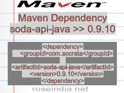 Maven dependency of soda-api-java version 0.9.10