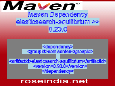 Maven dependency of elasticsearch-equilibrium version 0.20.0