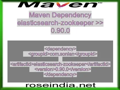 Maven dependency of elasticsearch-zookeeper version 0.90.0