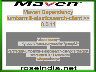 Maven dependency of lumbermill-elasticsearch-client version 0.0.11