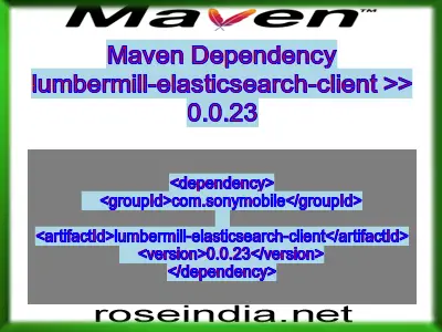 Maven dependency of lumbermill-elasticsearch-client version 0.0.23