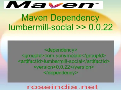 Maven dependency of lumbermill-social version 0.0.22