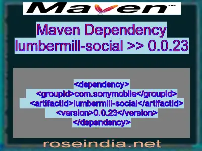 Maven dependency of lumbermill-social version 0.0.23