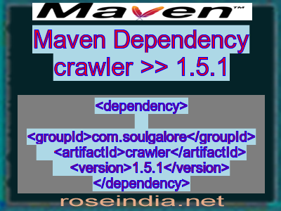 Maven dependency of crawler version 1.5.1