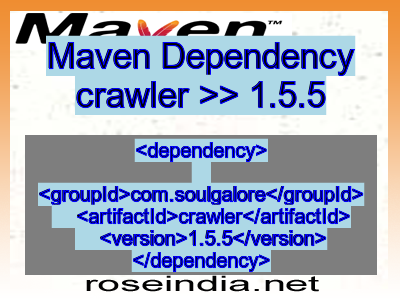 Maven dependency of crawler version 1.5.5
