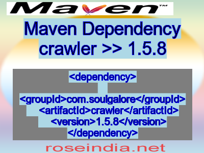 Maven dependency of crawler version 1.5.8