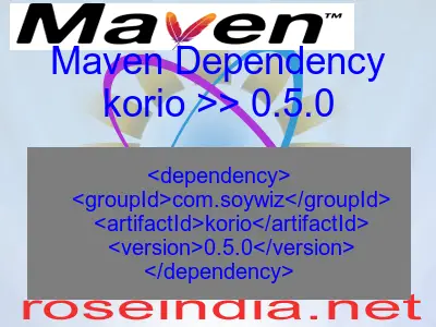 Maven dependency of korio version 0.5.0