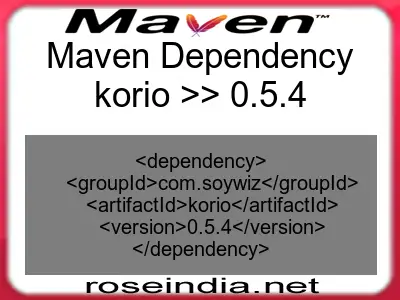 Maven dependency of korio version 0.5.4
