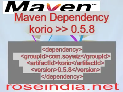Maven dependency of korio version 0.5.8