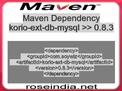 Maven dependency of korio-ext-db-mysql version 0.8.3