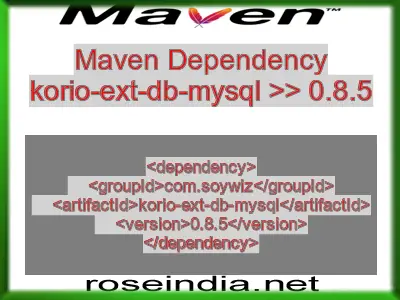 Maven dependency of korio-ext-db-mysql version 0.8.5
