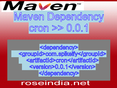 Maven dependency of cron version 0.0.1
