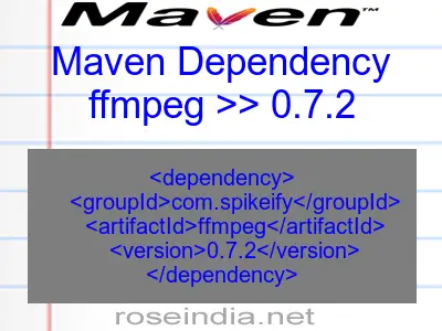 Maven dependency of ffmpeg version 0.7.2