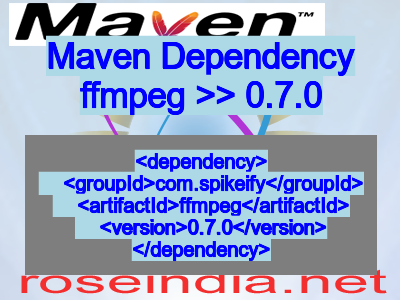 Maven dependency of ffmpeg version 0.7.0
