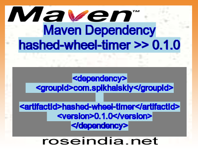 Maven dependency of hashed-wheel-timer version 0.1.0