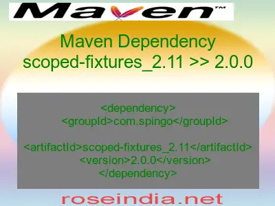Maven dependency of scoped-fixtures_2.11 version 2.0.0
