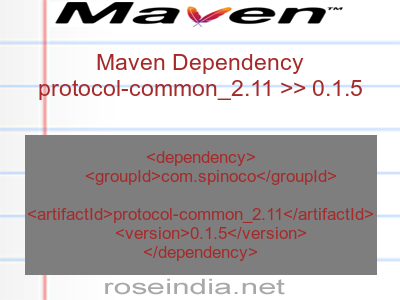Maven dependency of protocol-common_2.11 version 0.1.5