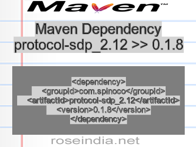 Maven dependency of protocol-sdp_2.12 version 0.1.8