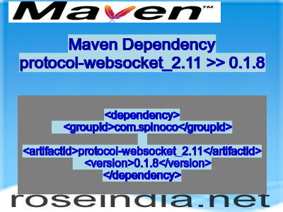 Maven dependency of protocol-websocket_2.11 version 0.1.8