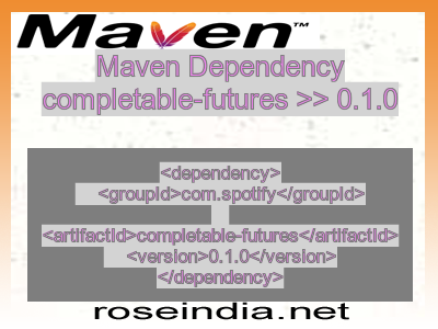 Maven dependency of completable-futures version 0.1.0