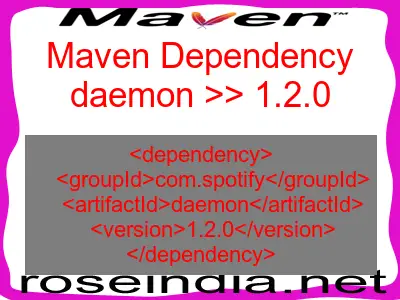 Maven dependency of daemon version 1.2.0