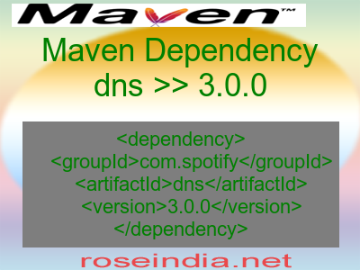 Maven dependency of dns version 3.0.0