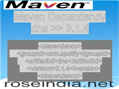 Maven dependency of dns version 3.1.4