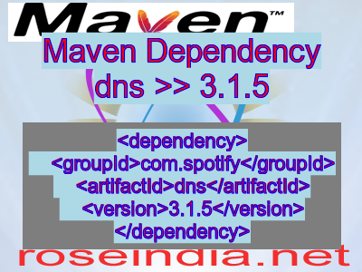 Maven dependency of dns version 3.1.5