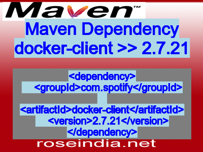 Maven dependency of docker-client version 2.7.21